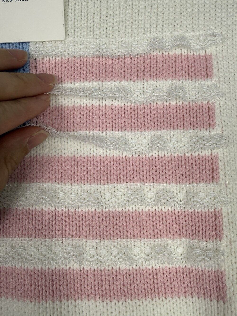 Soho & Stella American Flag Sweater Small White Patriotic Knit Pullover USA NWT - Picture 4 of 11